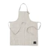 Tablier Ernst à damier, Noir naturel