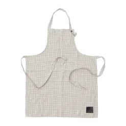 Tablier Ernst à damier, Noir naturel