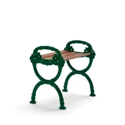 Tabouret Byarum, Acajou, support vert