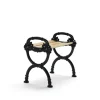 Tabouret Byarum, Imprégnation de pin, support noir