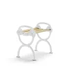Tabouret Byarum, Imprégnation de pin, support blanc