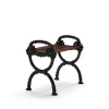 Tabouret Byarum, Pin brun lasure, support noir