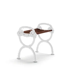 Tabouret Byarum, Pin brun lasure, support blanc