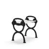 Tabouret Byarum, Pin laqué blanc, pied noir