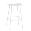 Tabouret de bar 75 cm Fiber Tube, blanc