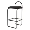Tabouret de bar Angui bouclé, Anthracite