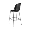 Tabouret de bar Beetle haut, black, structure en acier chromé noir