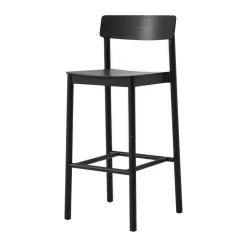 Tabouret de bar Betty TK16 Bar Chair 75 cm, Frêne laqué noir