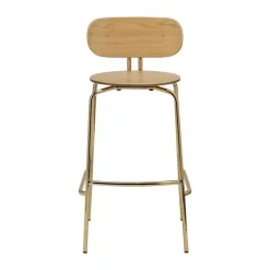Tabouret de bar Curious 75 cm, Oak-brass