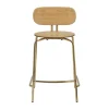 Tabouret de bar Curious 65 cm, Oak-brass