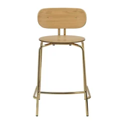 Tabouret de bar Curious 65 cm, Oak-brass