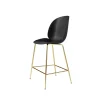 Tabouret de bar Gubi 3D bas, black, structure en laiton