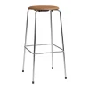 Tabouret de bar High Dot, Wild cuir walnut-chrome