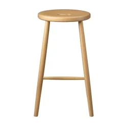 Tabouret de bar J27C, Beech nature lacquered