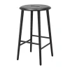 Tabouret de bar Norrabo 65 cm, Chêne laqué noir