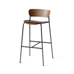 Tabouret de bar Pavilion AV9, noyer laqué, structure en acier