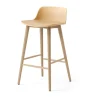 Tabouret de bar Rely HW118, Chêne laqué Beige sand, 65 cm