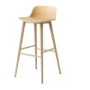 Tabouret de bar Rely HW123, Chêne laqué Beige sand, 75 cm