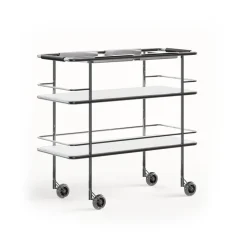 Tabouret de bar S70-3, Laminé blanc - base en chrome