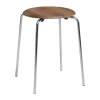 Tabouret Dot, Noyer-chrome