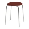 Tabouret en cuir Dot, Chestnut