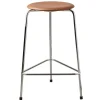 Tabouret haut en cuir Dot, Walnut