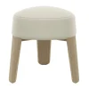Tabouret Kuon Ø47x45 cm., Boucle beige
