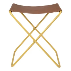 Tabouret Nola cuir, Harvest gold
