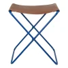 Tabouret Nola cuir, Intense blue