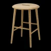 Tabouret Norrabo 45 cm, Chêne laqué naturel