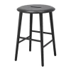 Tabouret Norrabo 45 cm, Chêne laqué noir