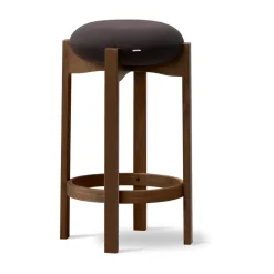 Tabouret Pioneer haut, Vidar 386-chêne laqué teinté fumé