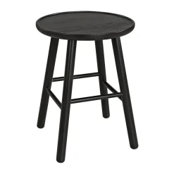 Tabouret ZigZag 47 cm, Frêne lasuré noir