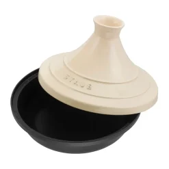 Tagine Staub fonte noir-beige, 28 cm