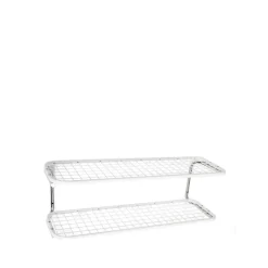 Étagère à chaussures Classic 650, blanc/chrome, 2 niveaux, 100 cmn
