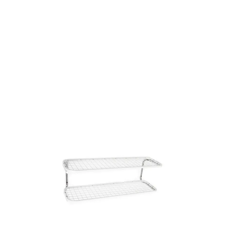 Étagère à chaussures Classic 650, blanc/chrome, 2 niveaux, 60 cm