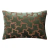 Taie Chand 40x60 cm, Forest green-cognac