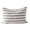 Taie d’oreiller rayée Tell Me More en coton, Taupe, 50x60 cm