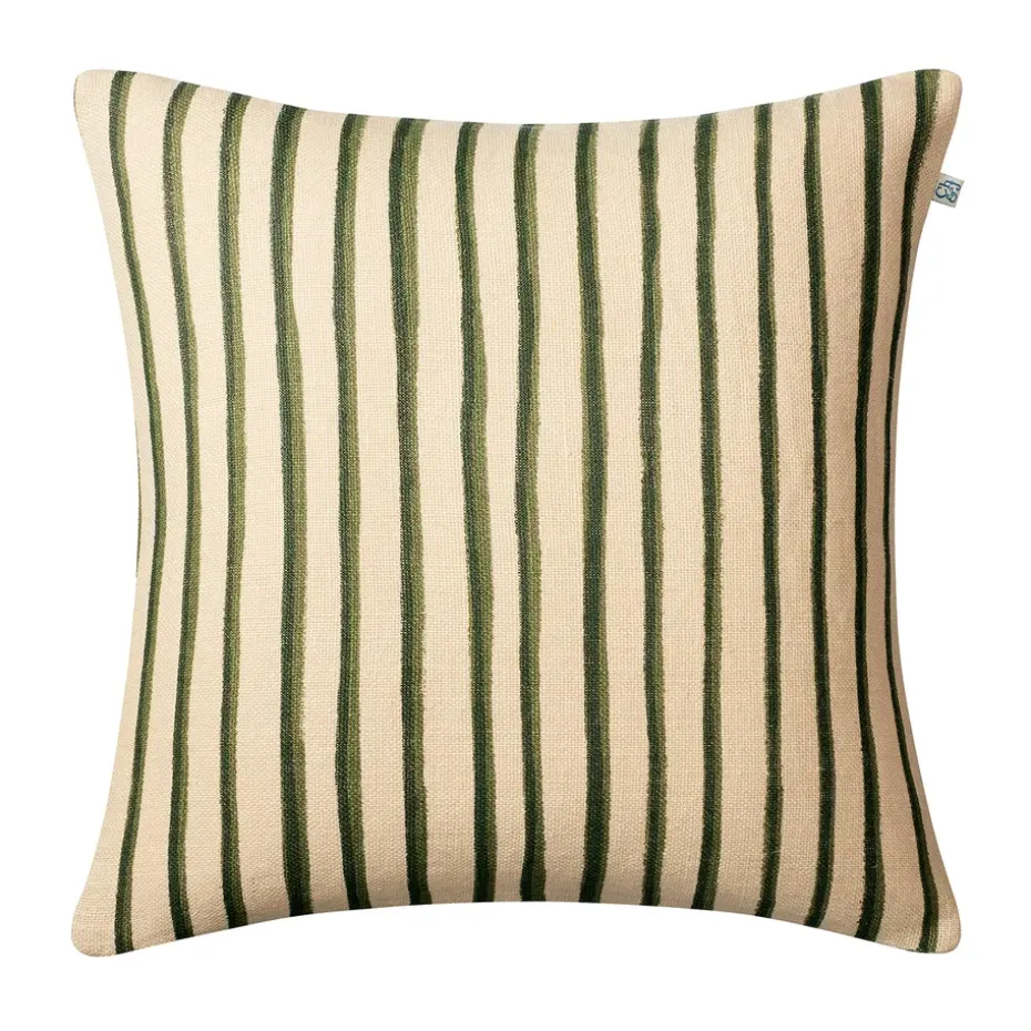 Taie Jaipur Stripe 50x50 cm, Beige-green-green
