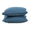 Taies d’oreiller Juniper 50x90 cm lot de 2, North Sea Blue
