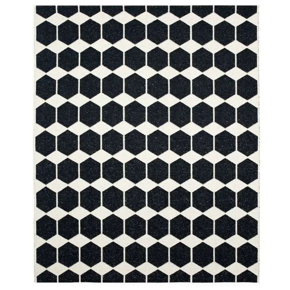 Tapis Anna noir grand, 150x200 cm