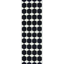Tapis Anna noir, 70x140 cm
