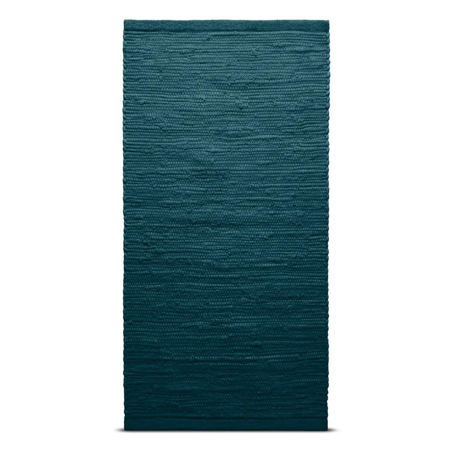 Tapis Cotton 60x90cm, Petroleum (bleu pétrole)