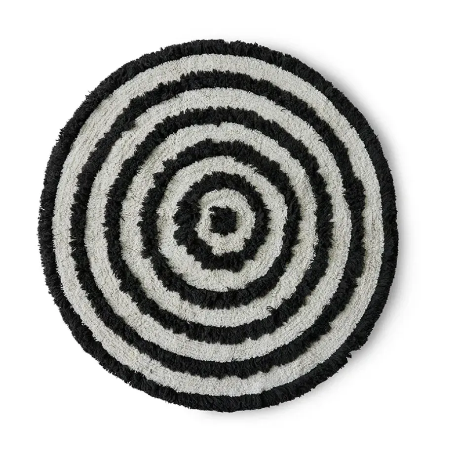 Tapis de bain HK Living Ø120 cm, Monochrome