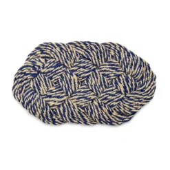 Tapis de porte Coco 40x80 cm, Swirl blue-off white