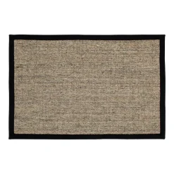 Tapis de porte Jenny Sisal Nature-noir, 60x90 cm