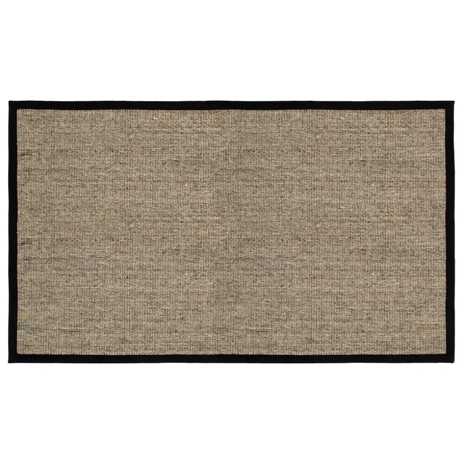 Tapis de porte Jenny Sisal Nature-noir, 70x120 cm
