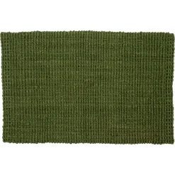Tapis de porte Jute dark green, 60x90 cm