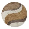 Tapis de salle de bain Natural waves Ø 120 cm, Natural multicolours