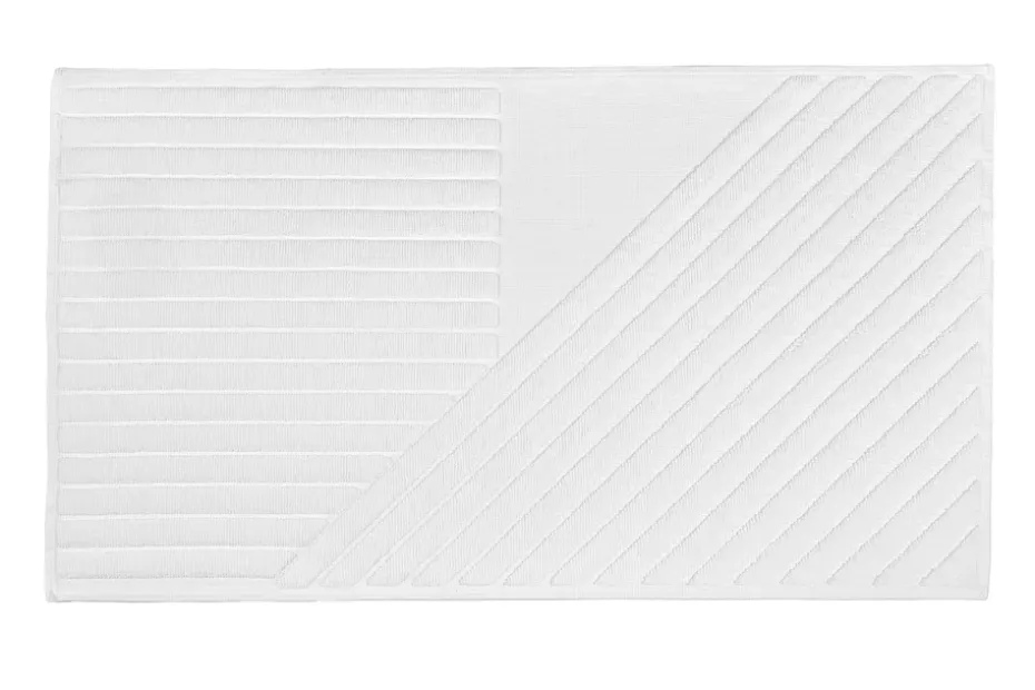 Tapis de salle de bain Stripes 50x90 cm, Blanc